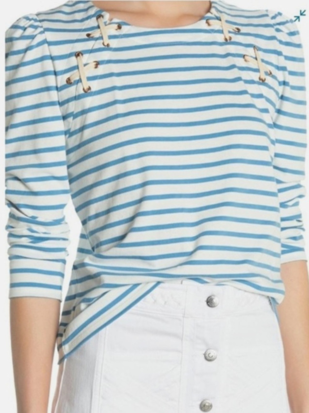 VERONICA BEARD Eli Striped Baseball Tee